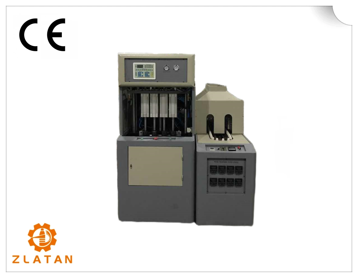 S4 semi automatic 4-cavity pet bottle stretch blow molding machine