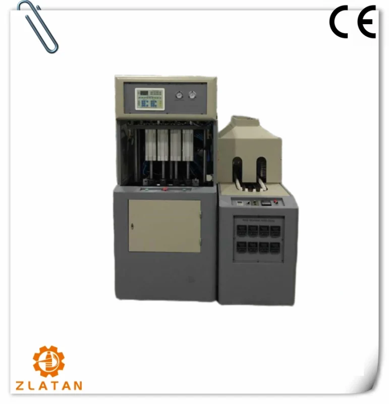 S4 semi automatic 4-cavity pet bottle stretch blow molding machine