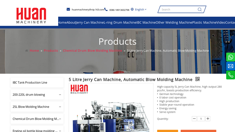 5 Litre Jerry Can Machine, Automatic Blow Molding Machine factory