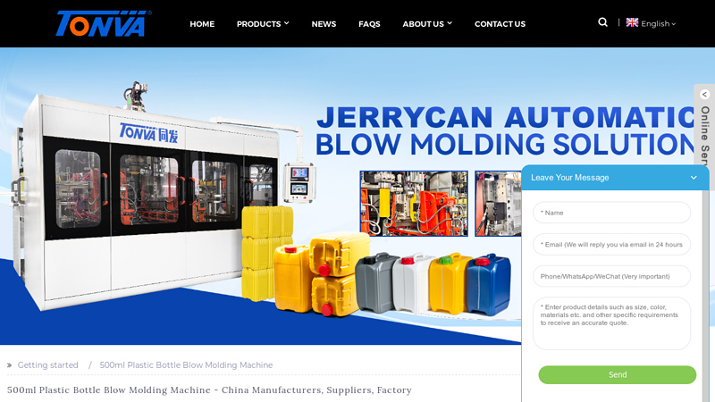 500ml Plastic Bottle Blow Molding Machine factory