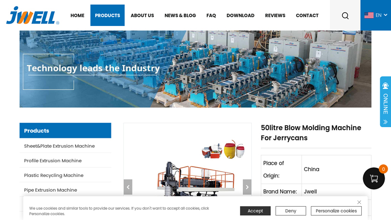 50litre Blow Molding Machine for Jerrycans factory