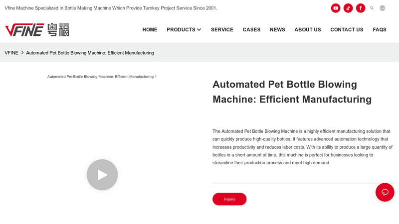 Automated Pet Bottle Blowing Machine factory