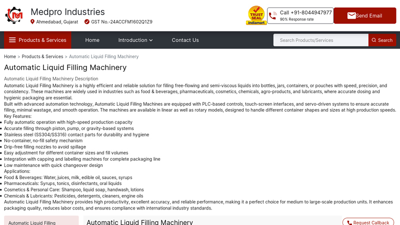Automatic Liquid Filling Machinery factory