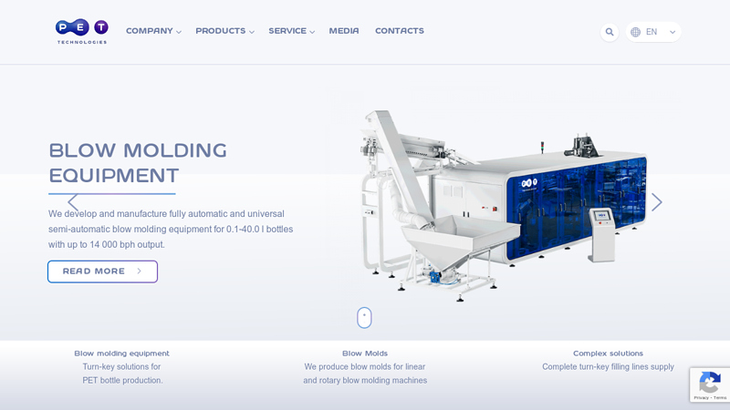 Blow Molding Machine Manufacturer in the US: PET factory