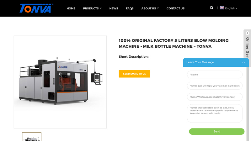 China 100% Original Factory 5 Liters Blow Molding Machine factory