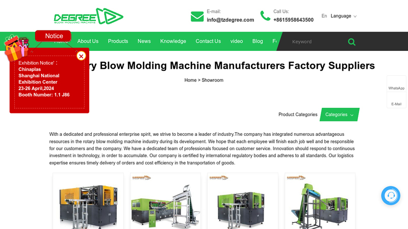 China rotary blow molding machine Manufacturers Factory Suppliers factory