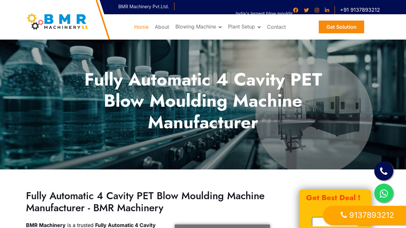 Fully Automatic 4 Cavity Pet Blow Moulding Machine Manufacturer factory