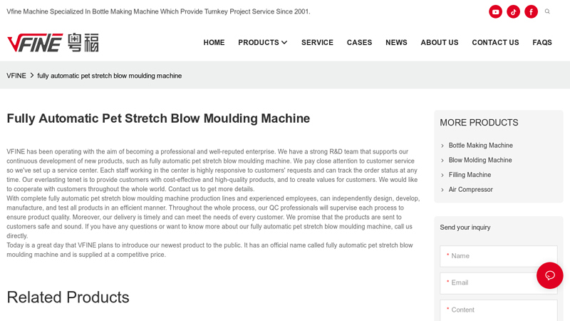 Fully Automatic Pet Stretch Blow Moulding Machine Manufacturer factory