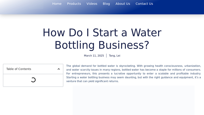 How Do I Start a Water Bottling Business? factory