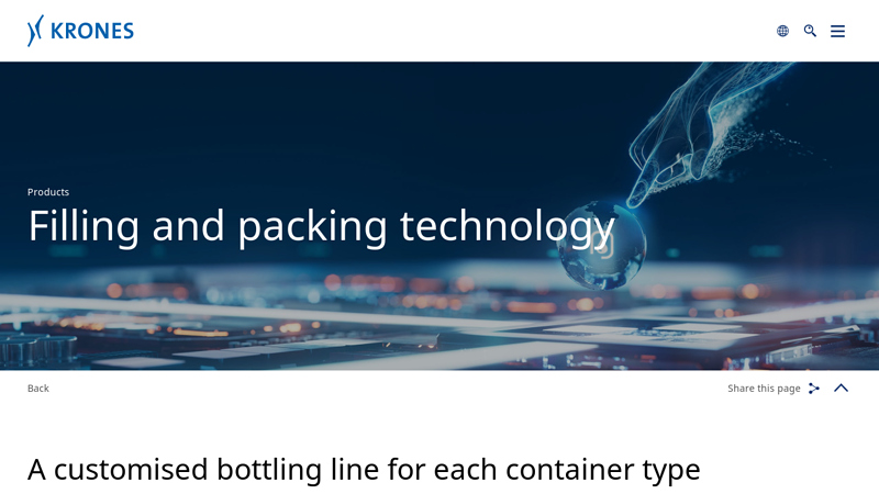 Lines for filling and packing glass and PET bottles as well as cans factory