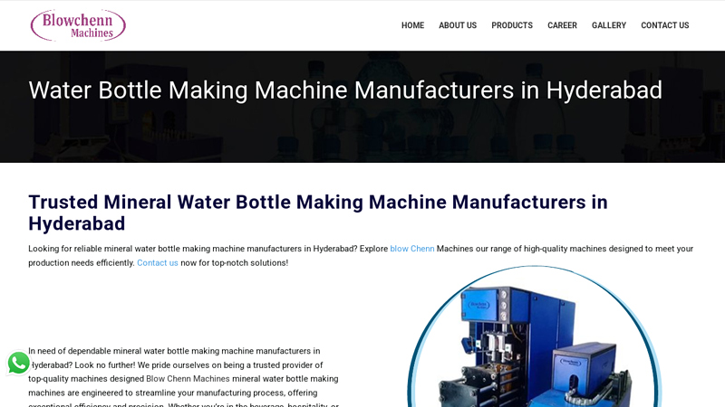 No.1 Water Bottle Making Machine Manufacturers in Hyderabad factory
