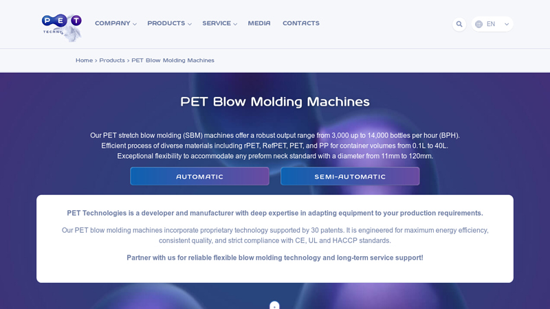 PET Blow Molding Machines for Sale in the US factory