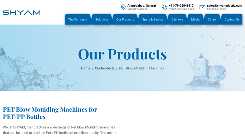Pet Blow Moulding Machines factory