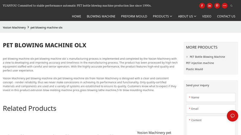 Pet Blowing Machine Olx factory