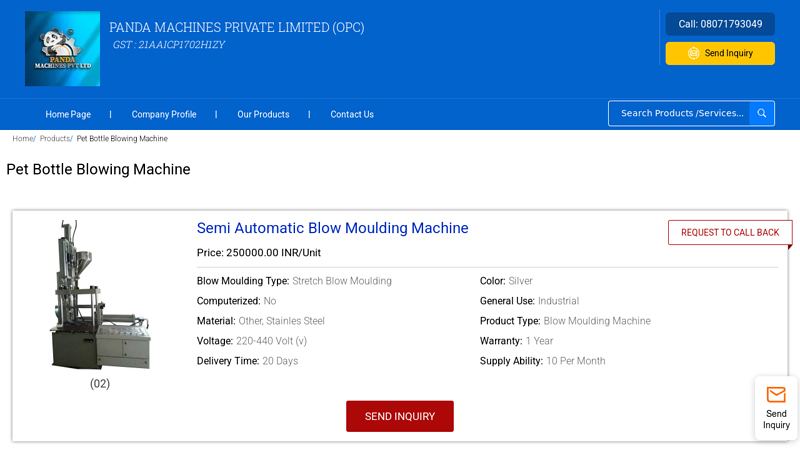 Pet Bottle Blowing Machine factory