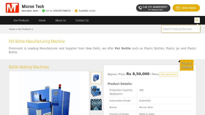 Pet Bottle Manufacturing Machine factory