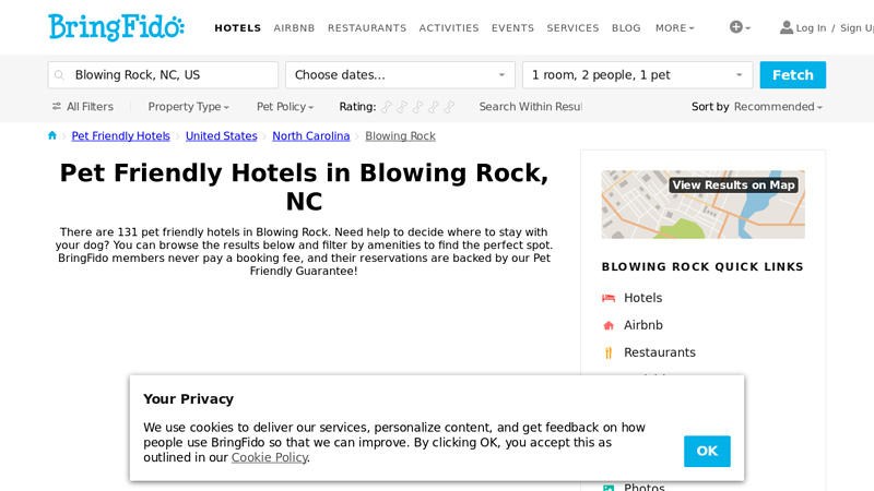 Pet Friendly Hotels in Blowing Rock, NC factory