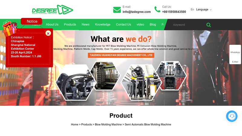 PET Semi Automatic Blowing Machine factory