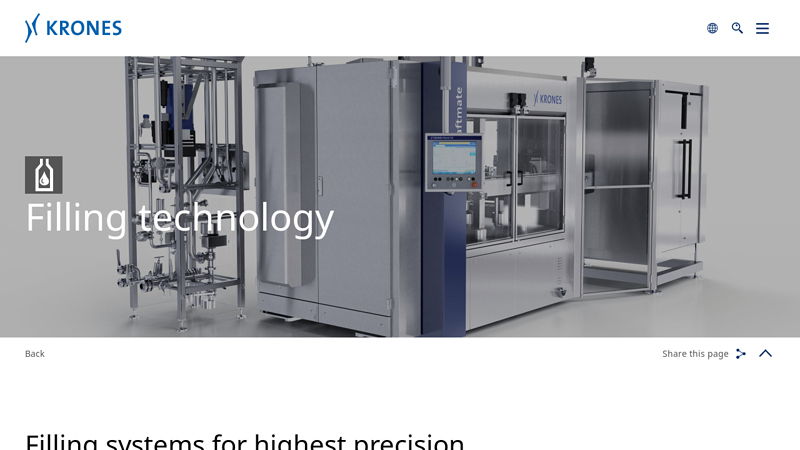 Precision Filling Systems for Production factory