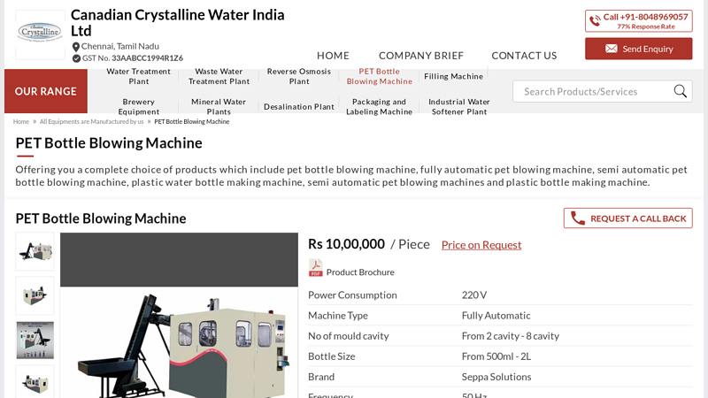 Semi Automatic Pet Bottle Blowing Machine factory