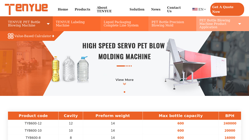 Servo High Speed PET Blowing Machine Supplier factory