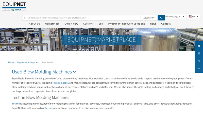 Used Blow Molding Machines factory