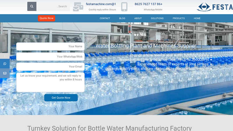 Water Bottling Plant Machines and Lines Supplier factory