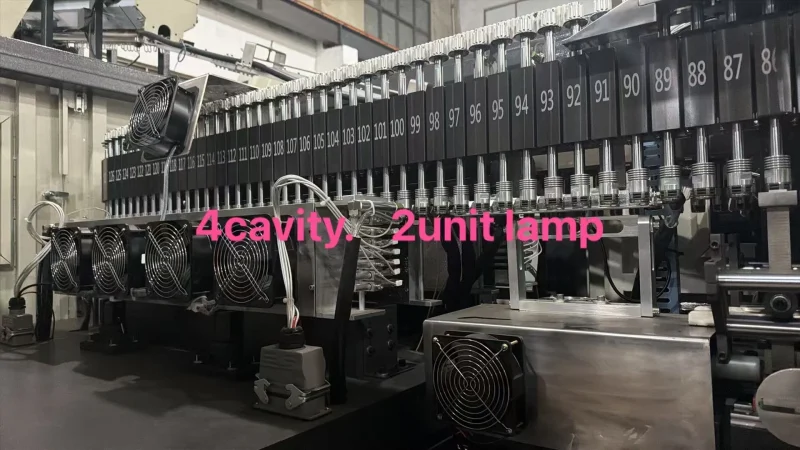 high-speed linear blow molding machine with 4 cavities